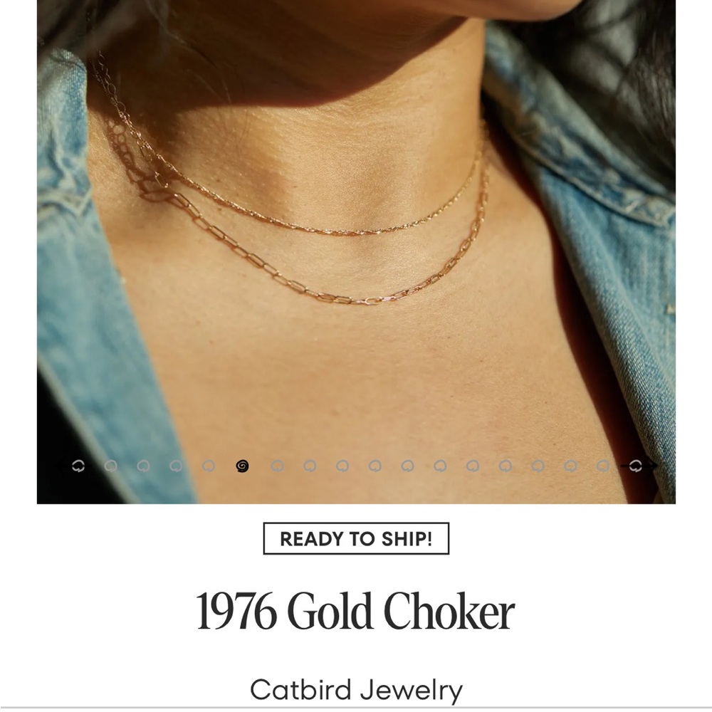 Catbird necklace choker gold